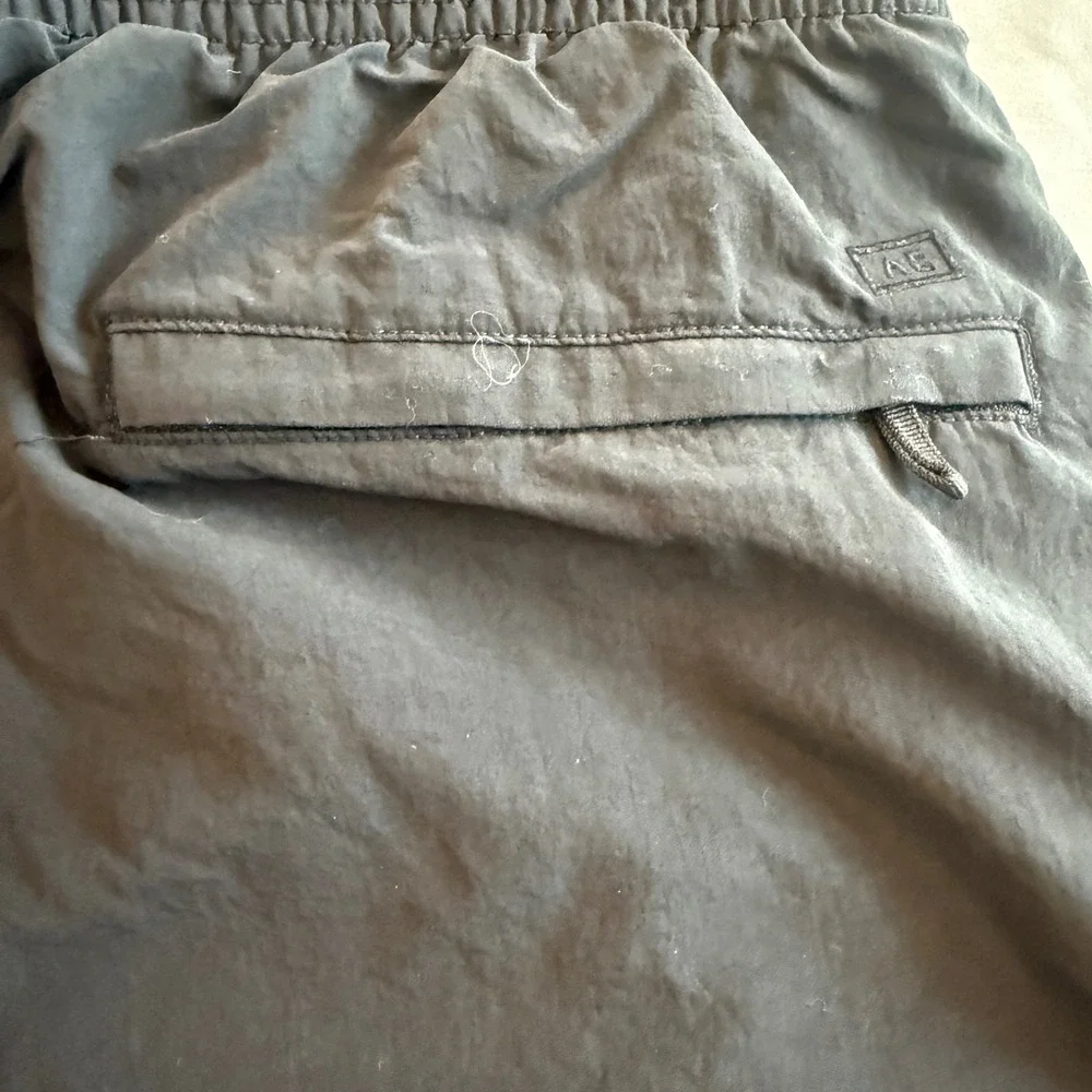 American Eagle‎ Mens Black Nylon Shorts Lined Zip Pocket Small